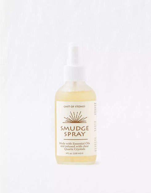 Smudge Spray with Clear Quartz Crystals